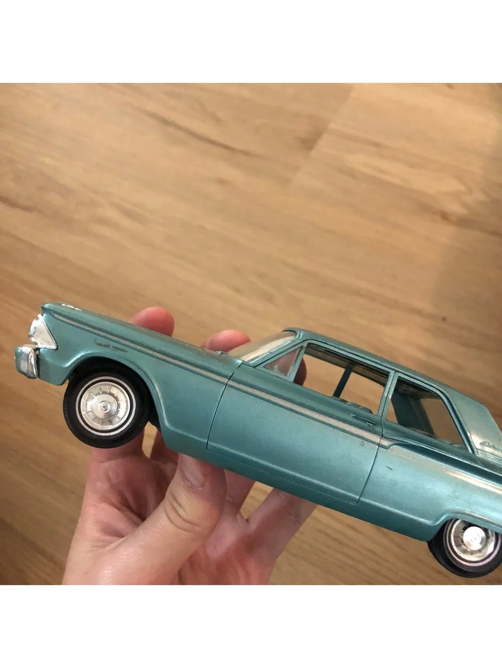 1962 FAIRLINE AMT FORD FAIRLINE 500 DEALER PROMO BLUE MINT GREEN 1/25 MODEL CAR